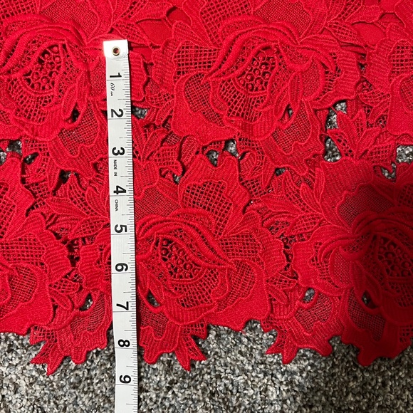 Lulus Dream Red Lace Pencil Skirt; New with Tags; Large - Picture 15 of 16